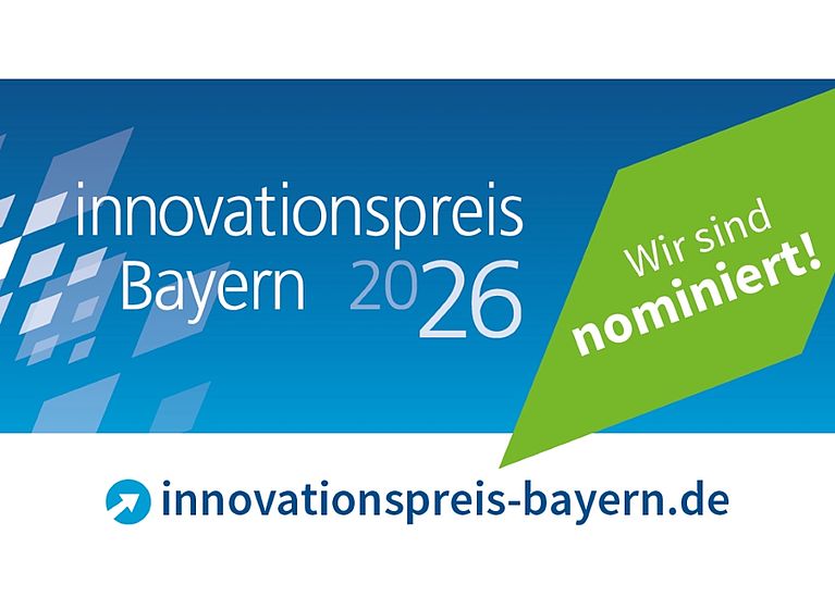 Nominierungssiegel des Innovationspreises Bayern
